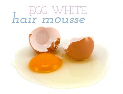 homemade hair mousse from egg white